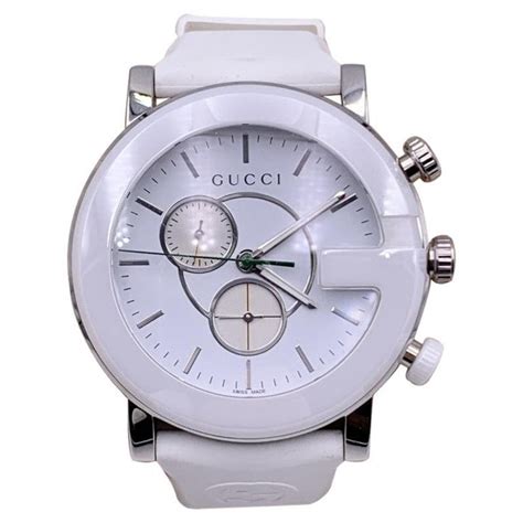 gucci 101m white|Genuine Gucci G Chrono 101M White Dial Mens Watch .